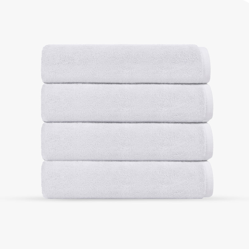 Mac 4 pcs Turkish Bath Towels Set, White
