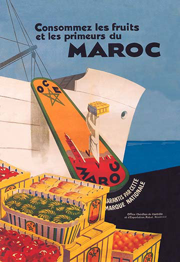 Manger les fruits et légumes du maroc, H 42 po x l 28 po x P 1,5 po