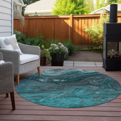 Alfonzo Stain Resistant Abstract Area Rug
