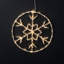 12" Christmas Lighted Snowflake Circle, White