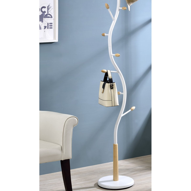 Portemanteau en métal et sur pied, Blanc