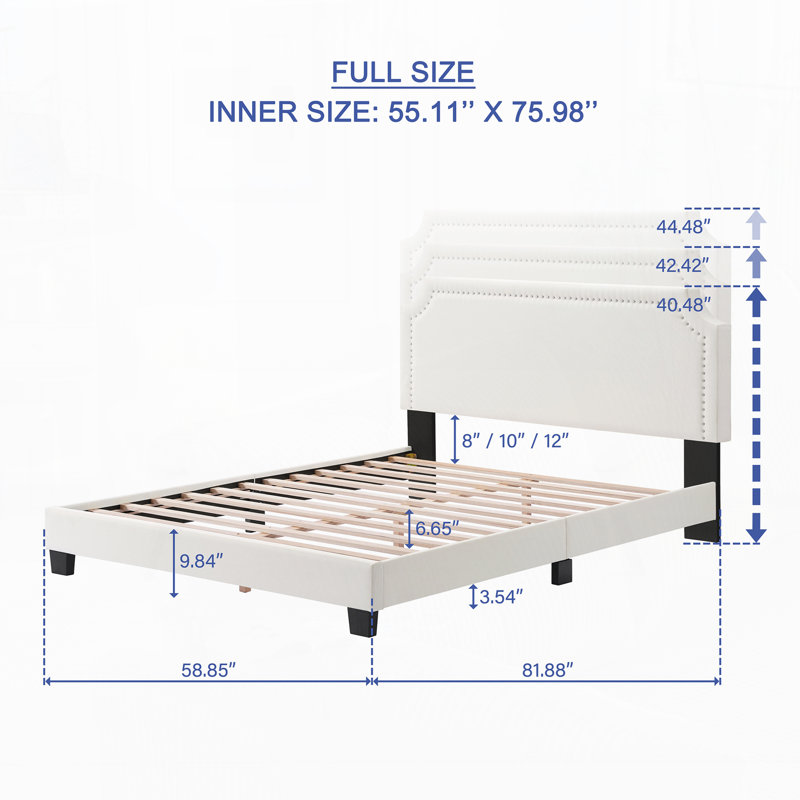 Lit plateforme tapissier, Double