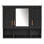 Armoire à pharmacie murale de 35 pouces avec tablettes réglables, portes à fermeture en douceur et miroir haute définition pour meuble-lavabo-1253682053