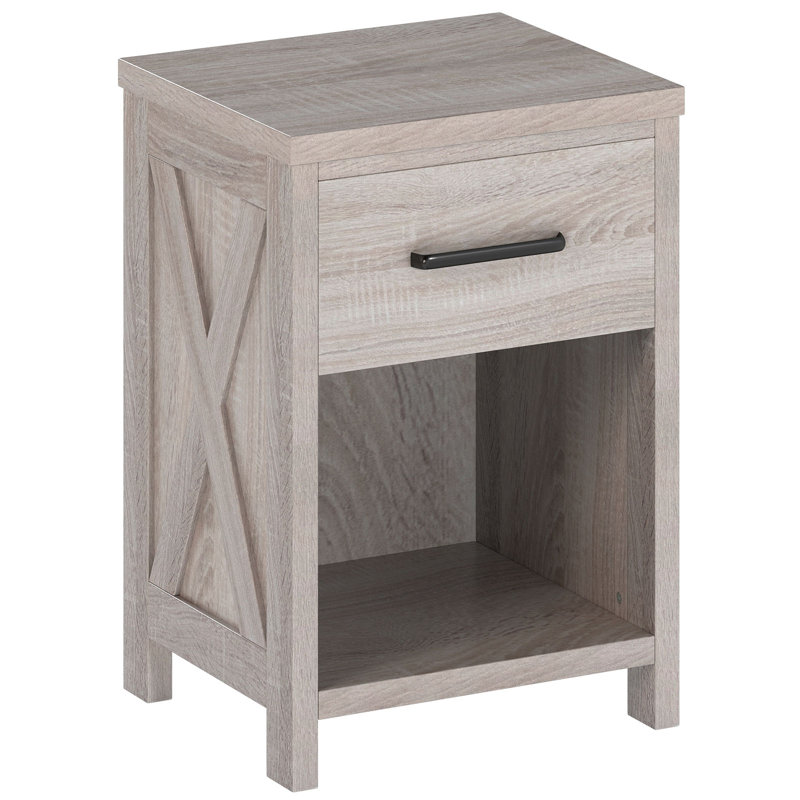 Table de chevet avec table de chevet et tablette de tiroir, Individuel