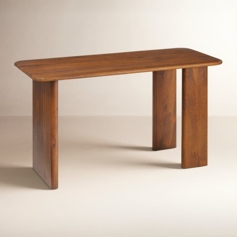 Bureau d'écriture rectangulaire en bois massif 56 "Folkes, Noyer