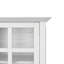 Armoire de rangement de style transitionnel de 62 po en bois massif avec portes vitrées et tablettes réglables Acadian-1531345190
