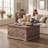 Nilla 35.5" Farmhouse Lift Top Coffee Table with Storage, Square Convertible Coffee Table, centre table, storage coffee table for Living Room, Dining & Work, Modern Wood Center Table with Hidden Storage Compartment for Small Spaces, Apartment & Home Office, coffee table with lift top, farmhouse coffee table-1894152952