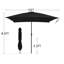 Parasol de marché rectangulaire 120 po x 96 po Berlena-993912247