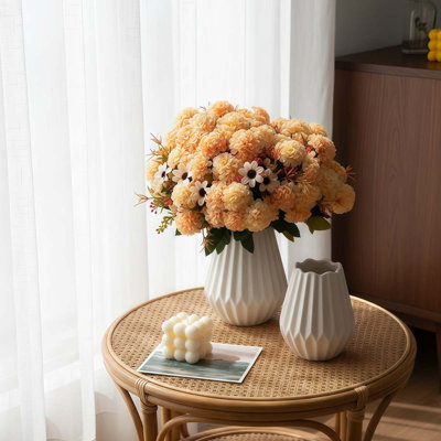 3 bouquets de fleurs artificielles en soie bouquet d'hortensias pour décoration de fête de mariage à domicile