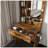 Compact Vanity Table with Adjustable LED Lights, Power Outlet, and Hairdryer Holder for Small Bedrooms-129911236