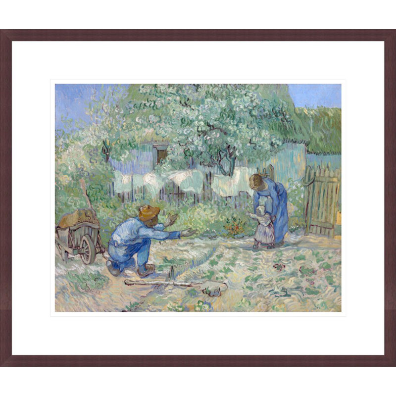 Premiers pas après le millet par Vincent van Gogh, H 17,75 po x l 20,83 po