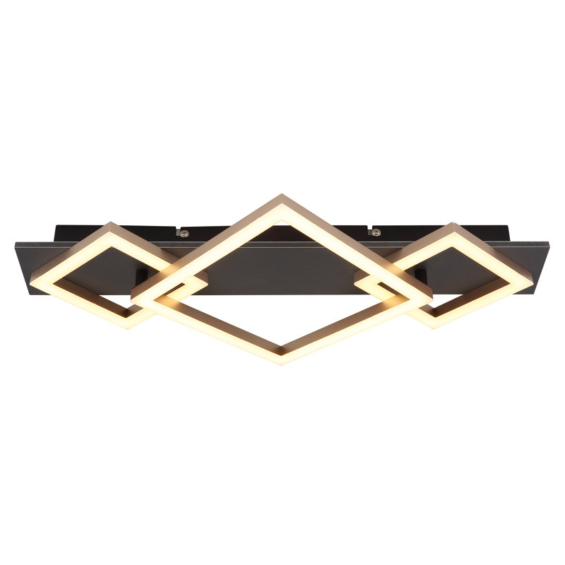 Daundre LED Flush Mount, Matt black