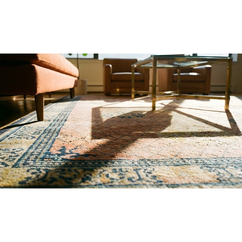 Antique Chinese Room Size Wool Rose Rug