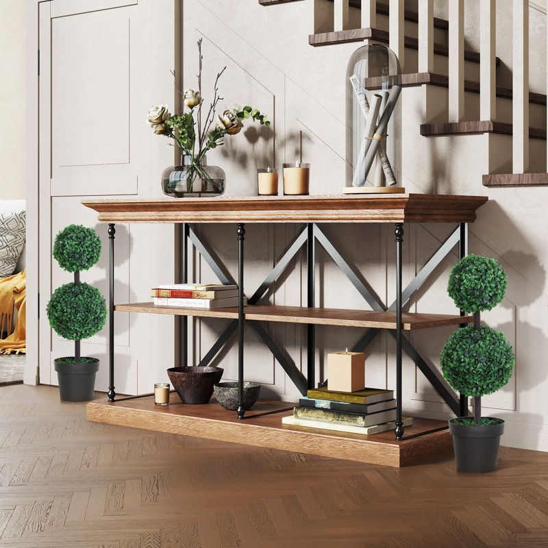 Ensemble de 2 arbres topiaires à 2 boules pour bureau à domicile, décoration de salon