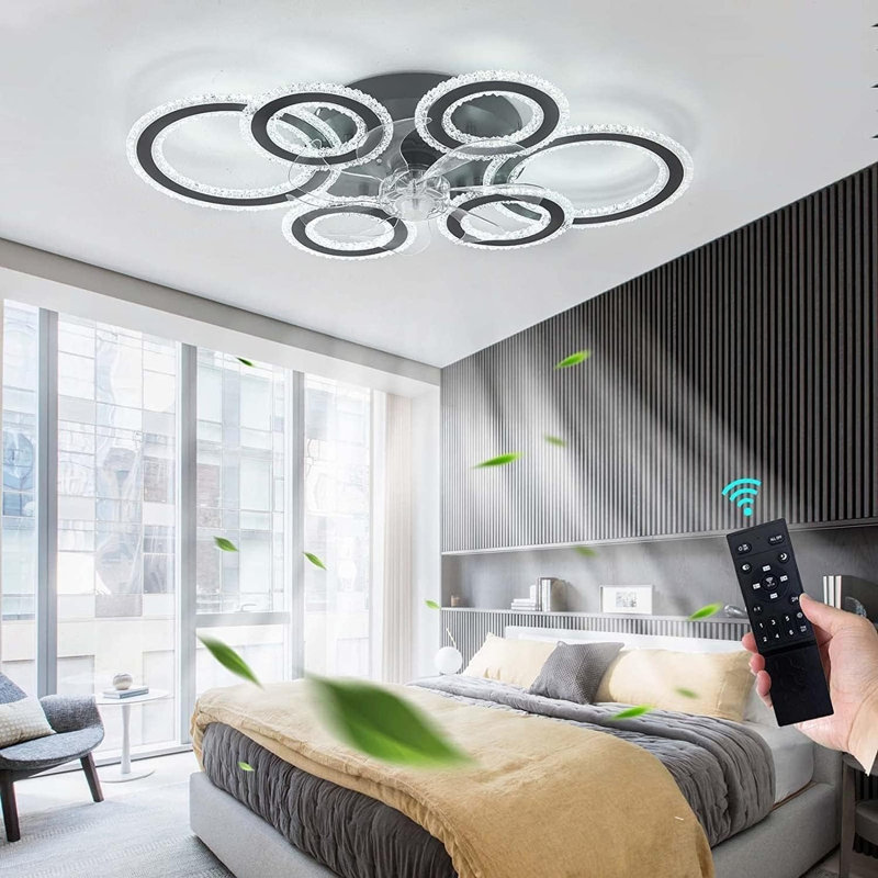 Modern Living Room Light Strip Fan