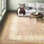 Foxley Oriental Machine Made Power Loom Polyester Area Rug in Pink/Beige-145383907