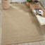 Tapis taupe en laine crocheté à la main-2111754813