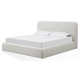 Elora Upholstered Platform Bed In Whitewashed Chenille