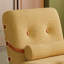 Coussin convertible 31,5 po en velours côtelé jaune