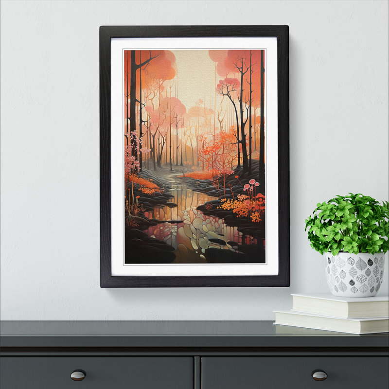 Single Picture Frame Print on Wood, Black Framed, 34cm H x 25cm W
