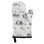 Ensemble de gants de cuisine pour la cuisine Paseo, coussins chauffants résistants à la chaleur, style rustique en coton, ensemble de 5 pièces