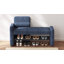 118 cm Dark Blue Shoe Bench With Open Storage Space and a Soft Cushioned Seat
