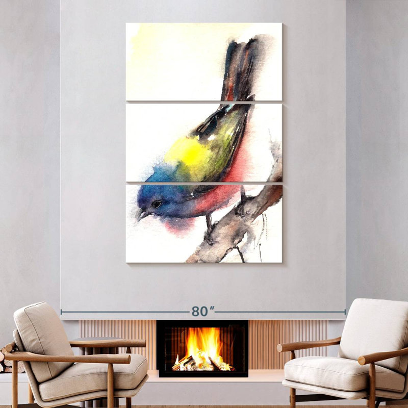 Brampt Bunting Bird, 74" H x 48" W
