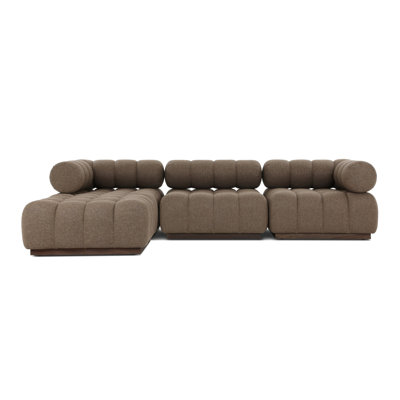 Roma Outdoor 3Pc Sectional W/ Ottoman-Hayes Cream