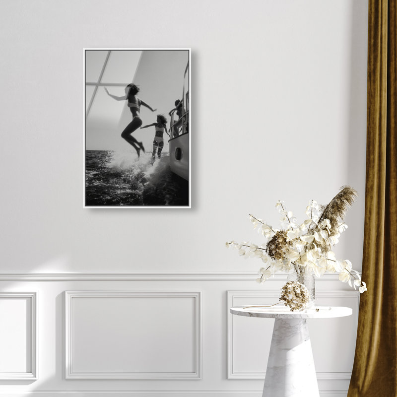 Liquid Gravity Print by Oliver Gal, 31"H x 21"W, White Floater Frame
