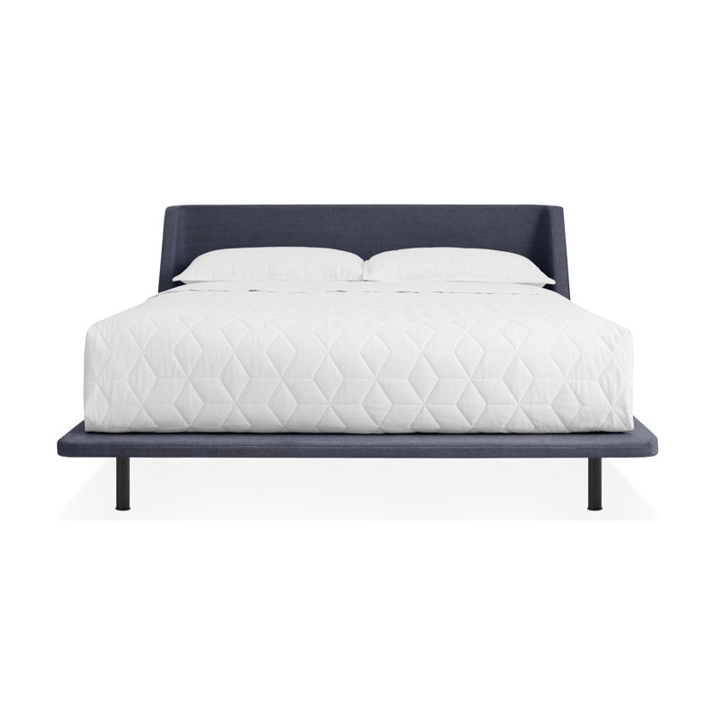 Nook Upholstered Bed, King, Edwards Navy Crossweave