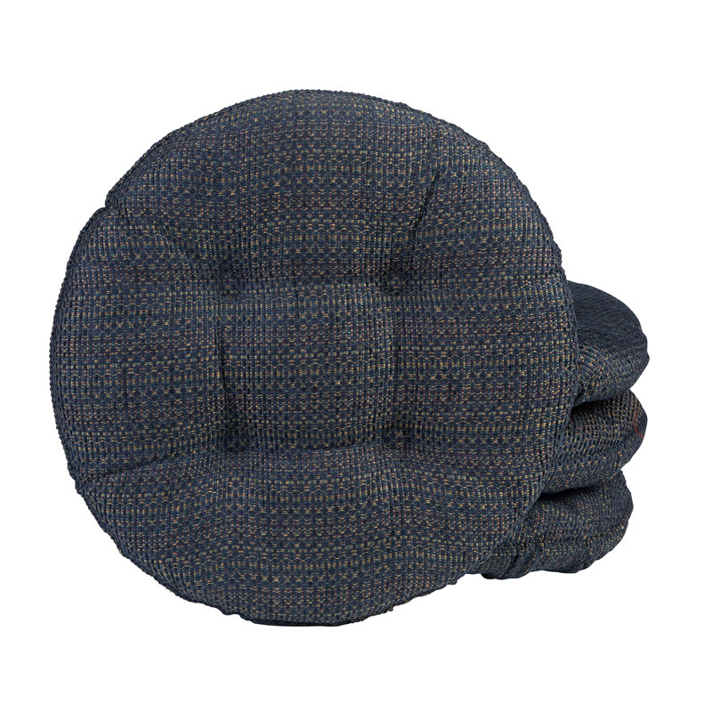 Non-Slip Textured Barstool Seat Cushion, 14-Inches Round, Set of 4, Blue