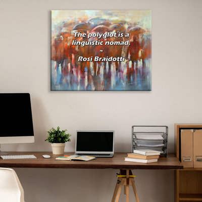 Artsy Quote "The polyglot is a linguistic nomad." By Rosi Braidotti Gallery Wrapped Canvas