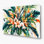 «Hawaiian Tropical Bouquets», art mural en métal beige