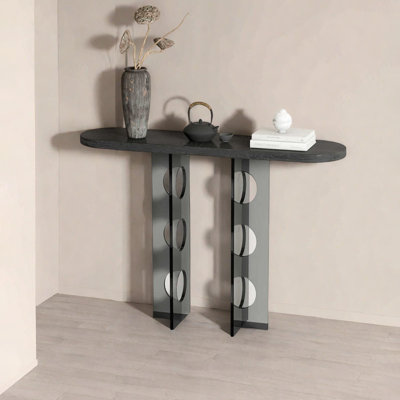 Console moderne en bois massif acrylique
