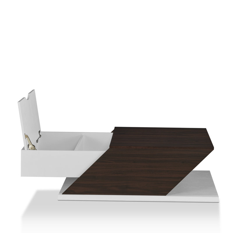 Encore Solid Coffee Table with Storage, White