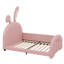 Lit simple recouvert d'un motif de lapin, thème de princesse-351632834