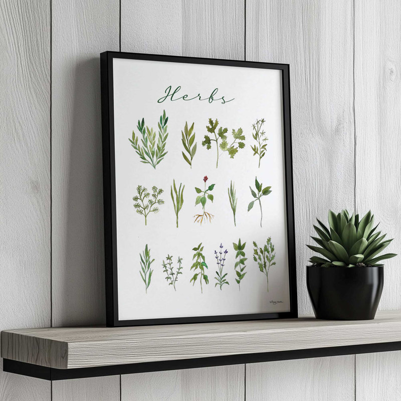 Herbs by Molly Mattin Art Print, 30 W x 40 H, Silver, Framed Print