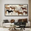 Illustration abstraite de chevaux dans des tons neutres, art moderne-111696330-100937219