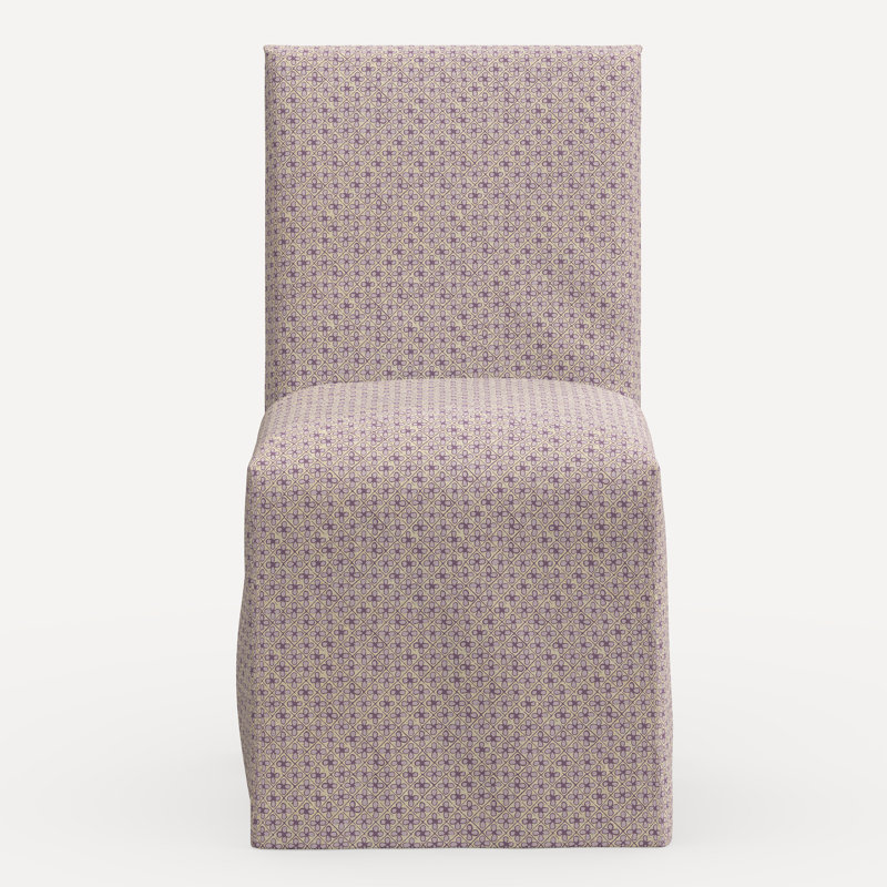 Sadia Slipcover Chair, Jr Aalap Lavender Geometric