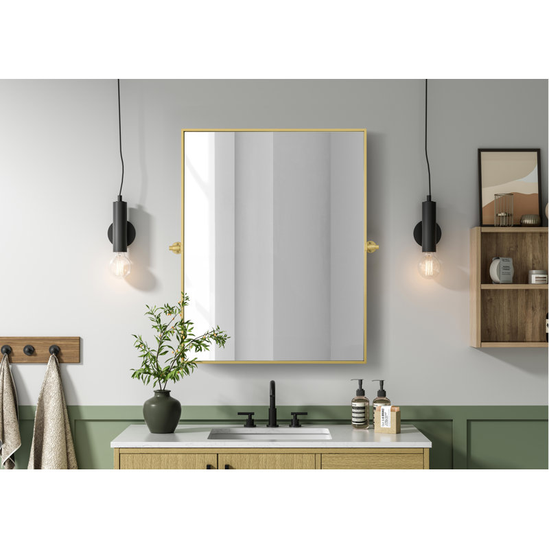 Miroir Amoura, Laiton, 30 po x 40 po