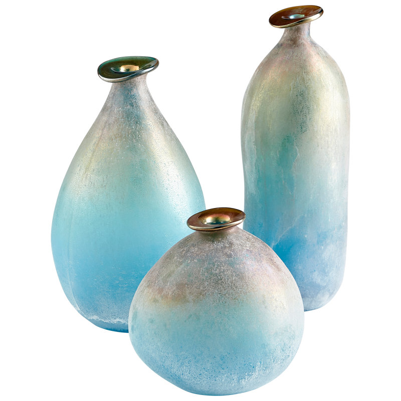 Sea Of Dreams Glass Table Vase, 13.5" H x 5" W x 5" D