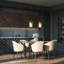 Latavious 6.5 "W 1-Light Gold Pendant Light with Textured Glass Brown Mango Wood & Glass Shade