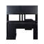 Bureau d'ordinateur à domicile avec huche, finition noire antique