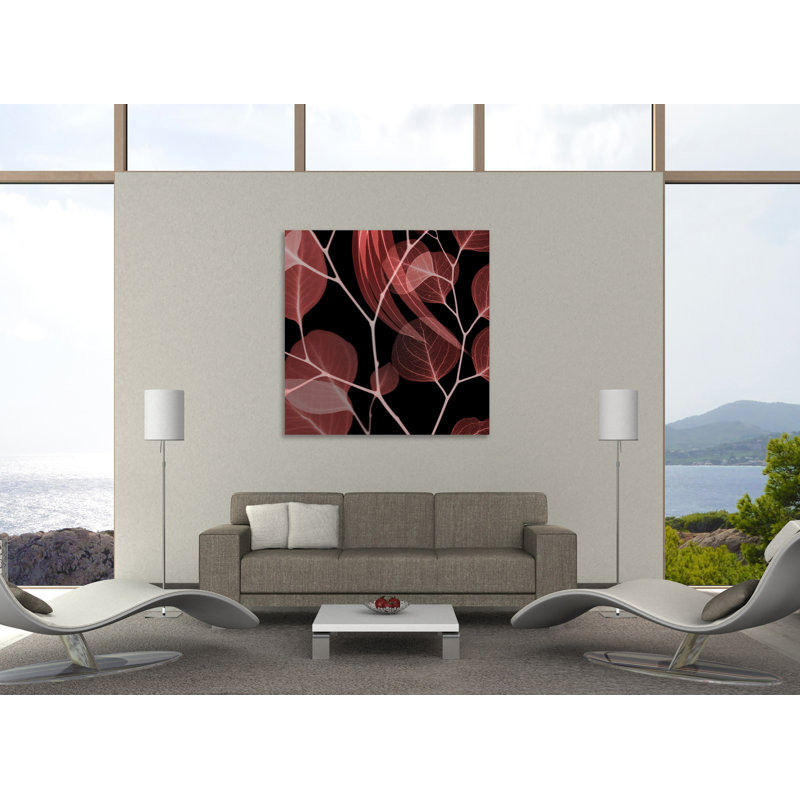 "Coral Infusé Eucalyptus 1", toile tendue par Albert Koetsier, H 12 po x l 12 po x P 1,5 po