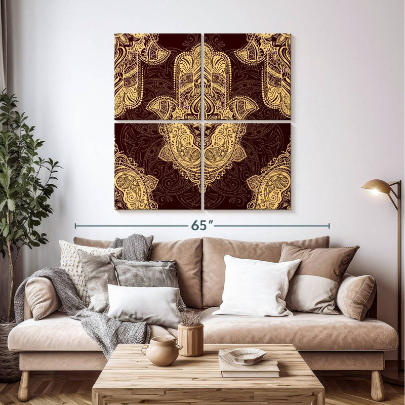 Hamsa Symbol Pattern, 45" H x 45" W