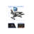  46 in. Black Height Adjustable Corner Standing Desk Converter with Anti Fatigue Mat and Dual Monitor Riser Platform-1432032511
