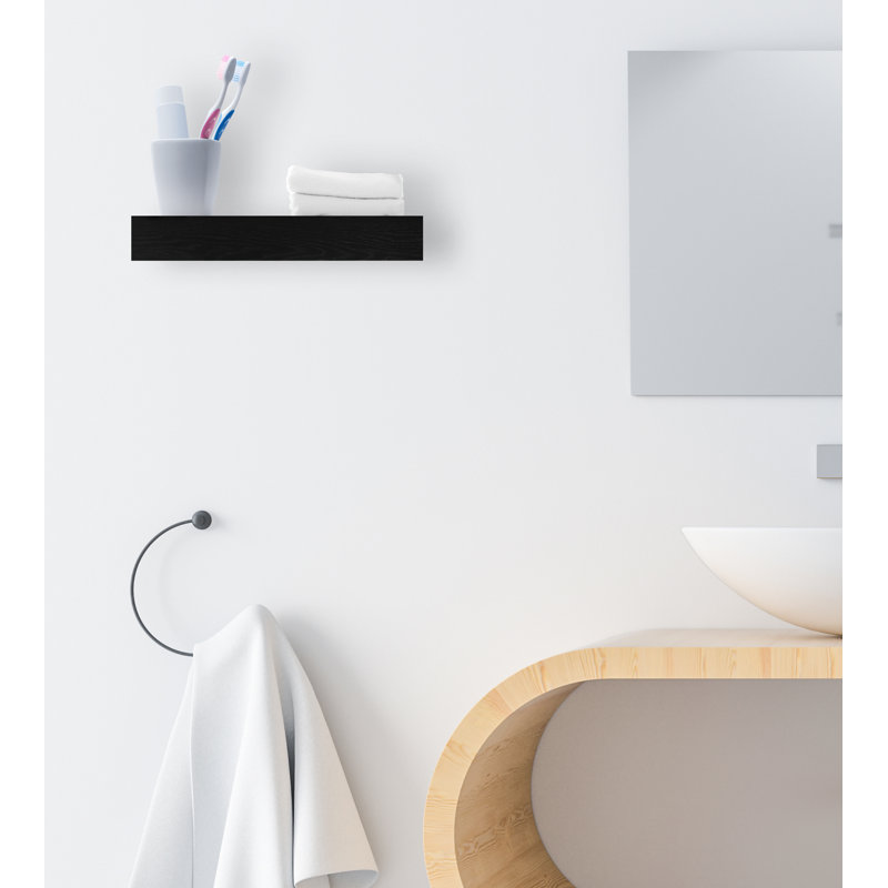 Tablette flottante Cerellia, Noir, H 3 po x l 13 po x P 4 po