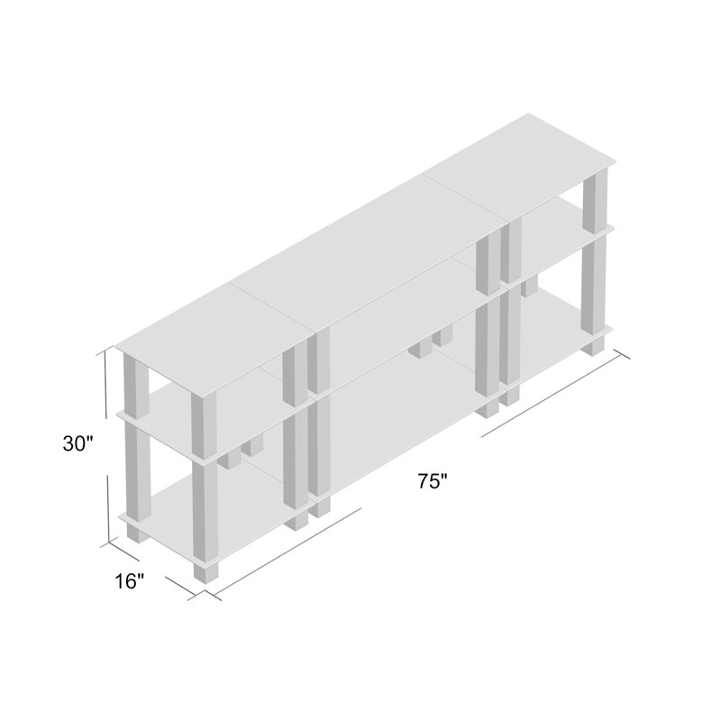 Cerritos Unfinished for TVs up to 85" with Fireplace Included