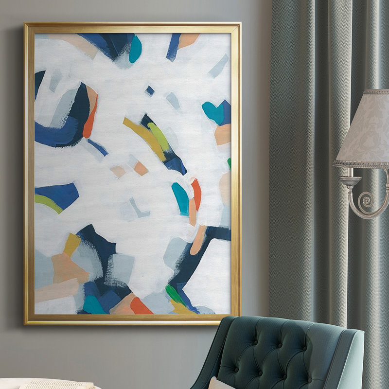 " Bright Orbit I ", Gold Framed, 42.5" H x 30.5" W x 1" D