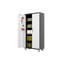 Heavy Duty Metal Storage Cabinet With Locking Doors & 4 Adjustable Shelves - Office Use Lockable Garage And Wheels Option